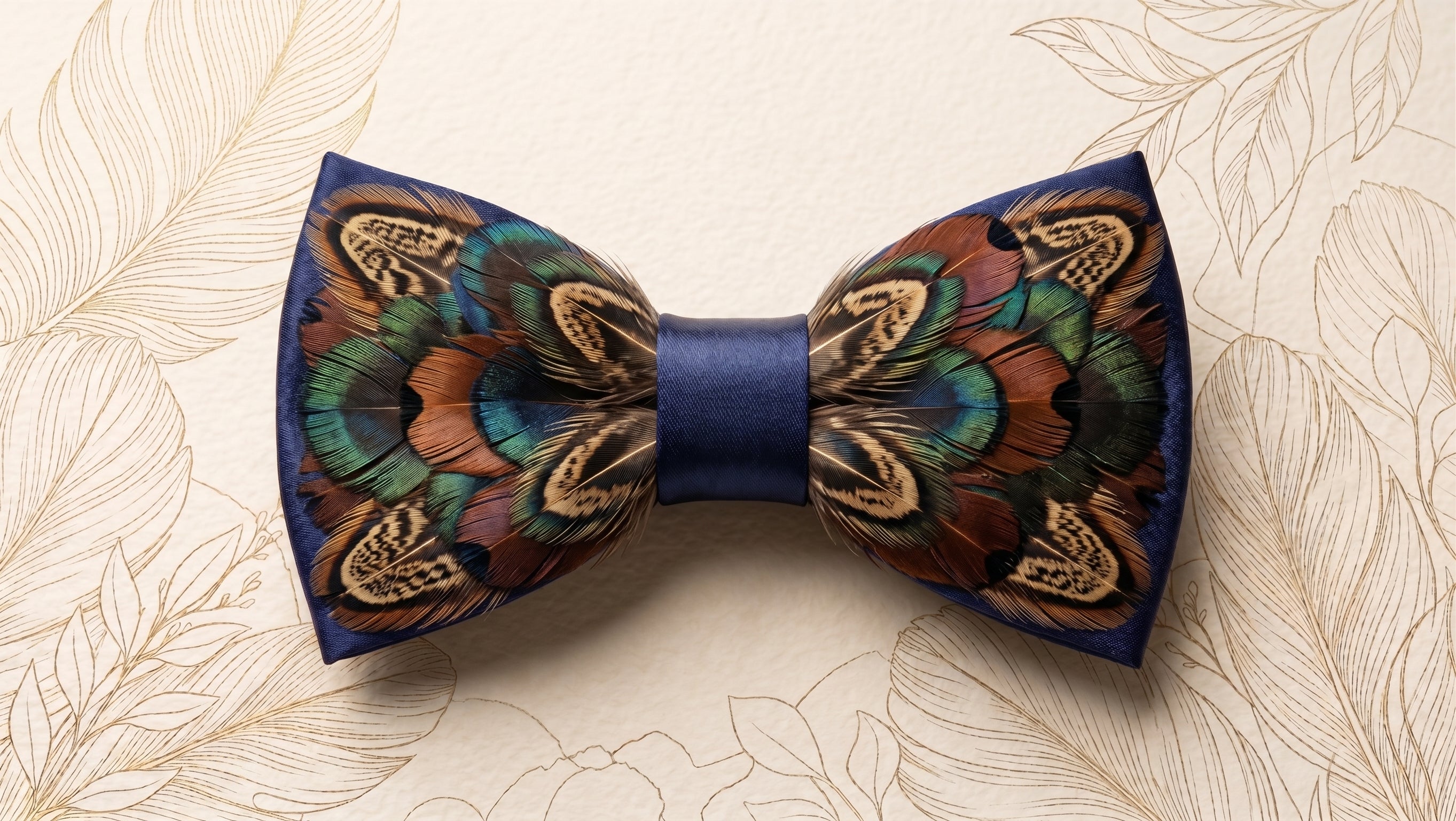 Pluma Artifact No. 07 The Plumed Blue Bow Tie
